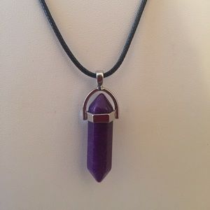 Purple GemStone Bullet Necklace